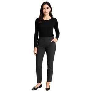 Chico’s 2R Gray Slim Ankle Pants – Stretch Workwear, Front Pockets